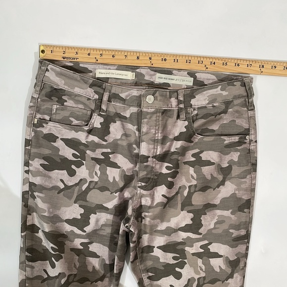 Anthropologie Pilcro Camo Print Pants Size 32P High Rise Skinny EUC - Picture 8 of 13